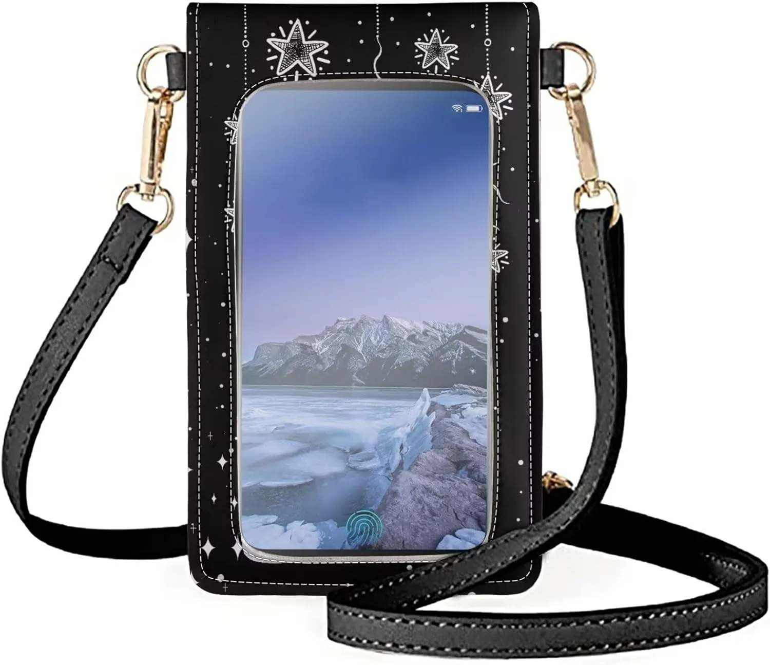 JEOCODY Touch Screen Phone Purse, Lightweight Small Wallet Purses and Handbags with a Shoulder Strap for Women