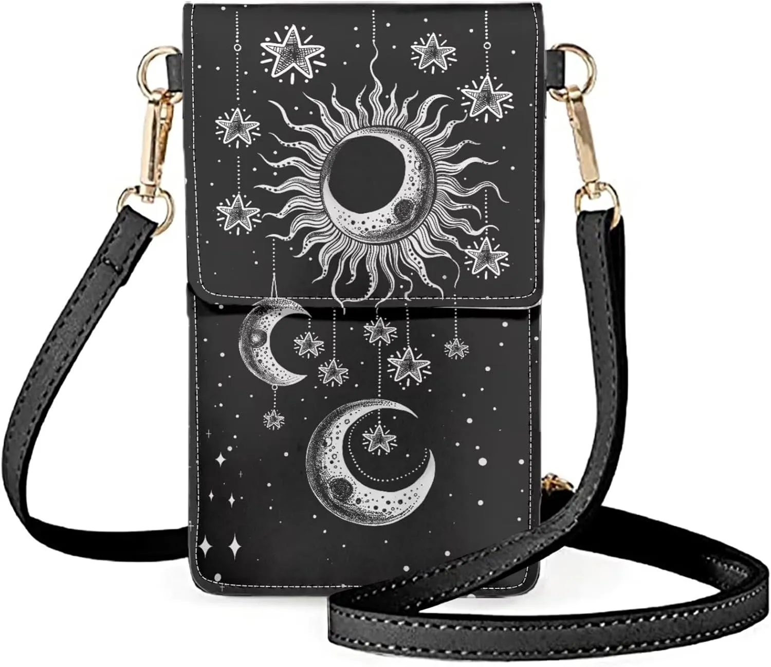 JEOCODY Touch Screen Phone Purse, Lightweight Small Wallet Purses and Handbags with a Shoulder Strap for Women