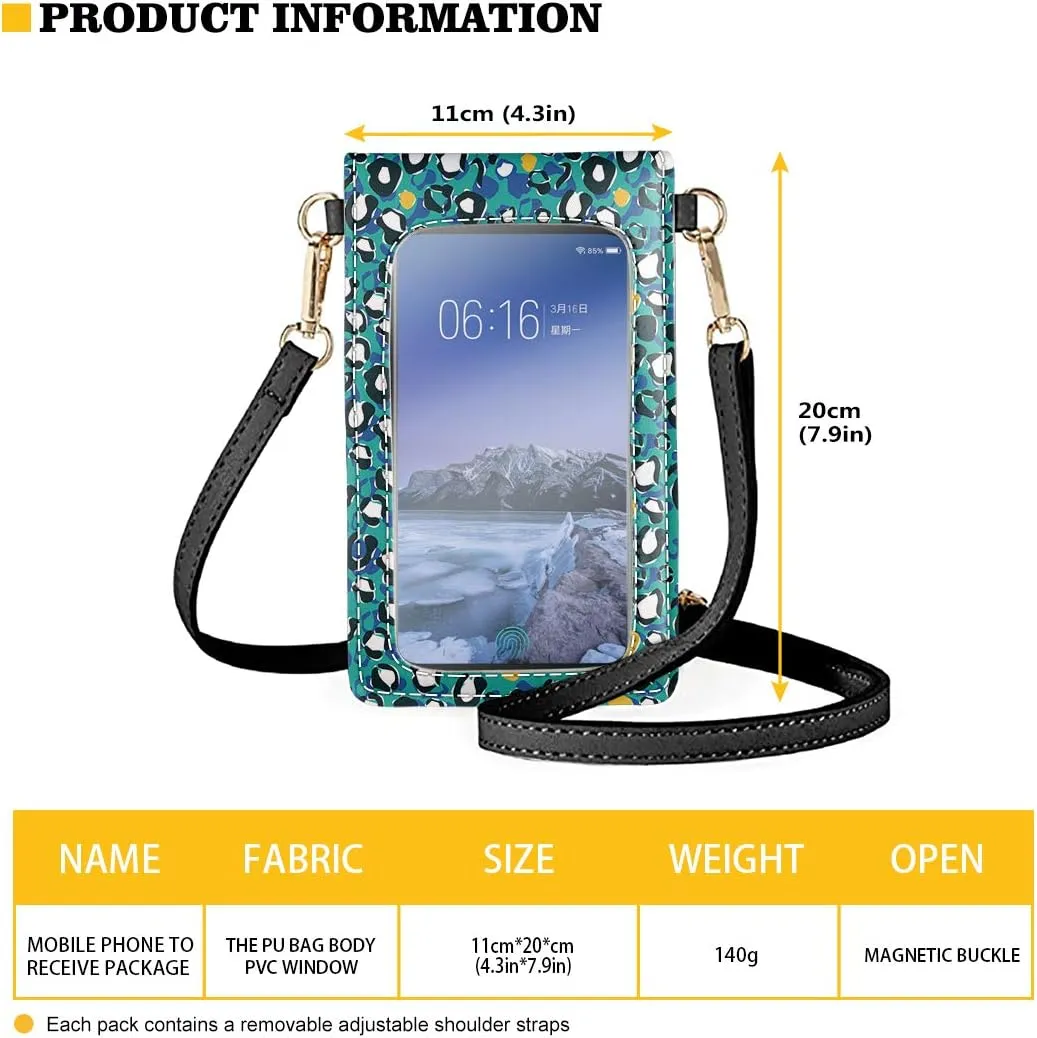 JEOCODY Touch Screen Phone Purse, Lightweight Small Wallet Purses and Handbags with a Shoulder Strap for Women