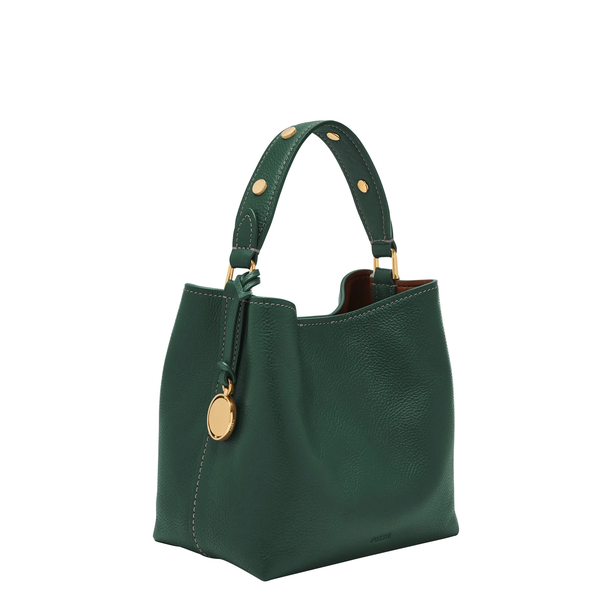 Jessie Leather Small Bucket Crossbody Bag