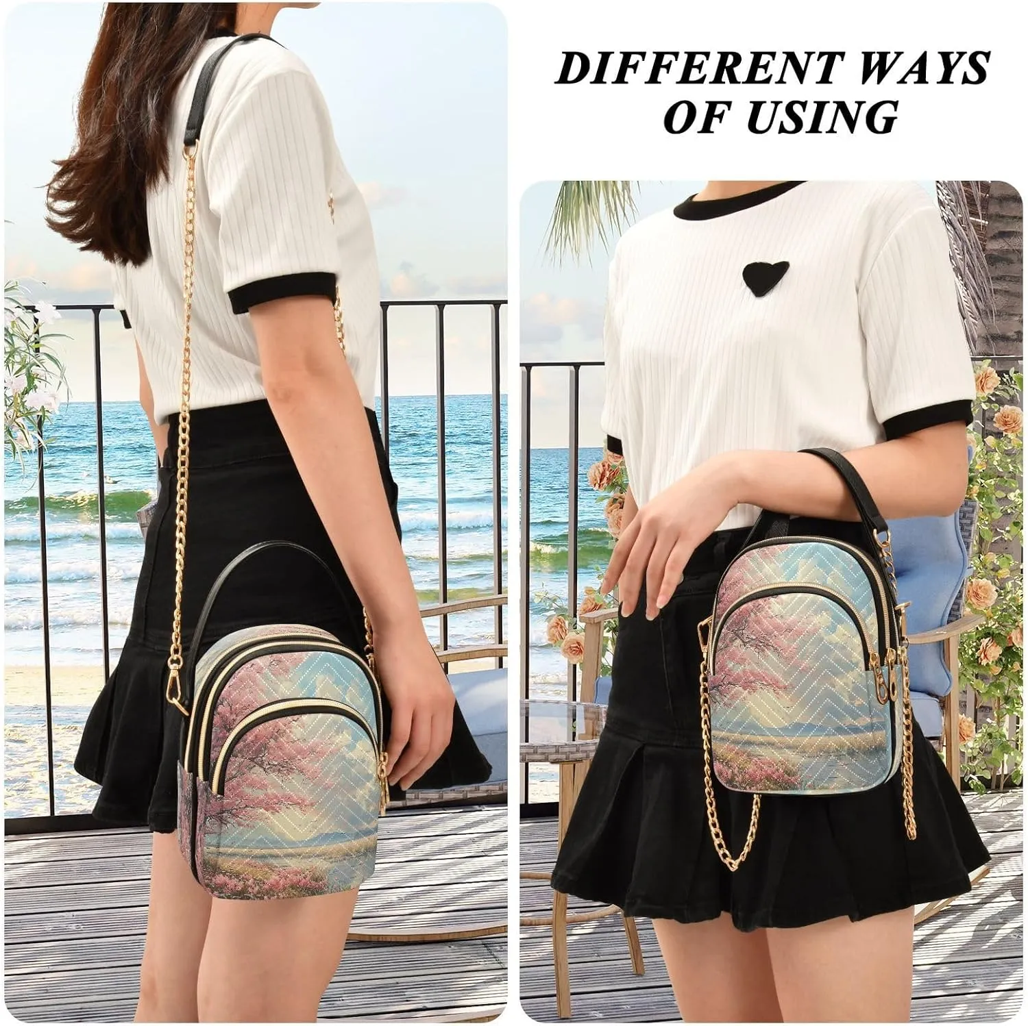 Joisal Cute Unicorn in Space Galaxy Travel Purses Anti Theft Crossbody, Women Handbag Trendy Sling Bag for Women