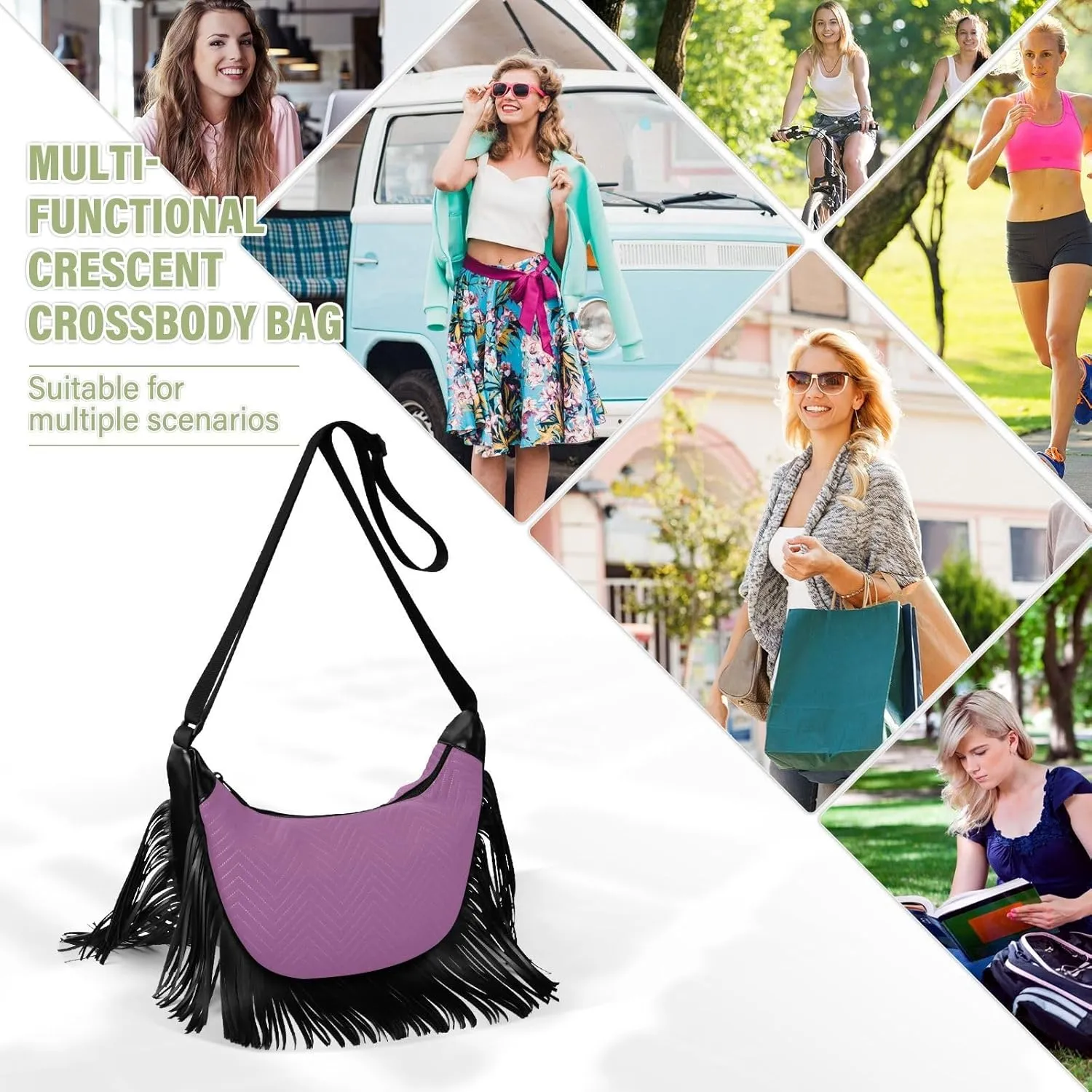 Joko Ivery Crossbody Handbags for Women Ample Capacity Shoulder Bag with Adjustable Strap Durable Travel Purse
