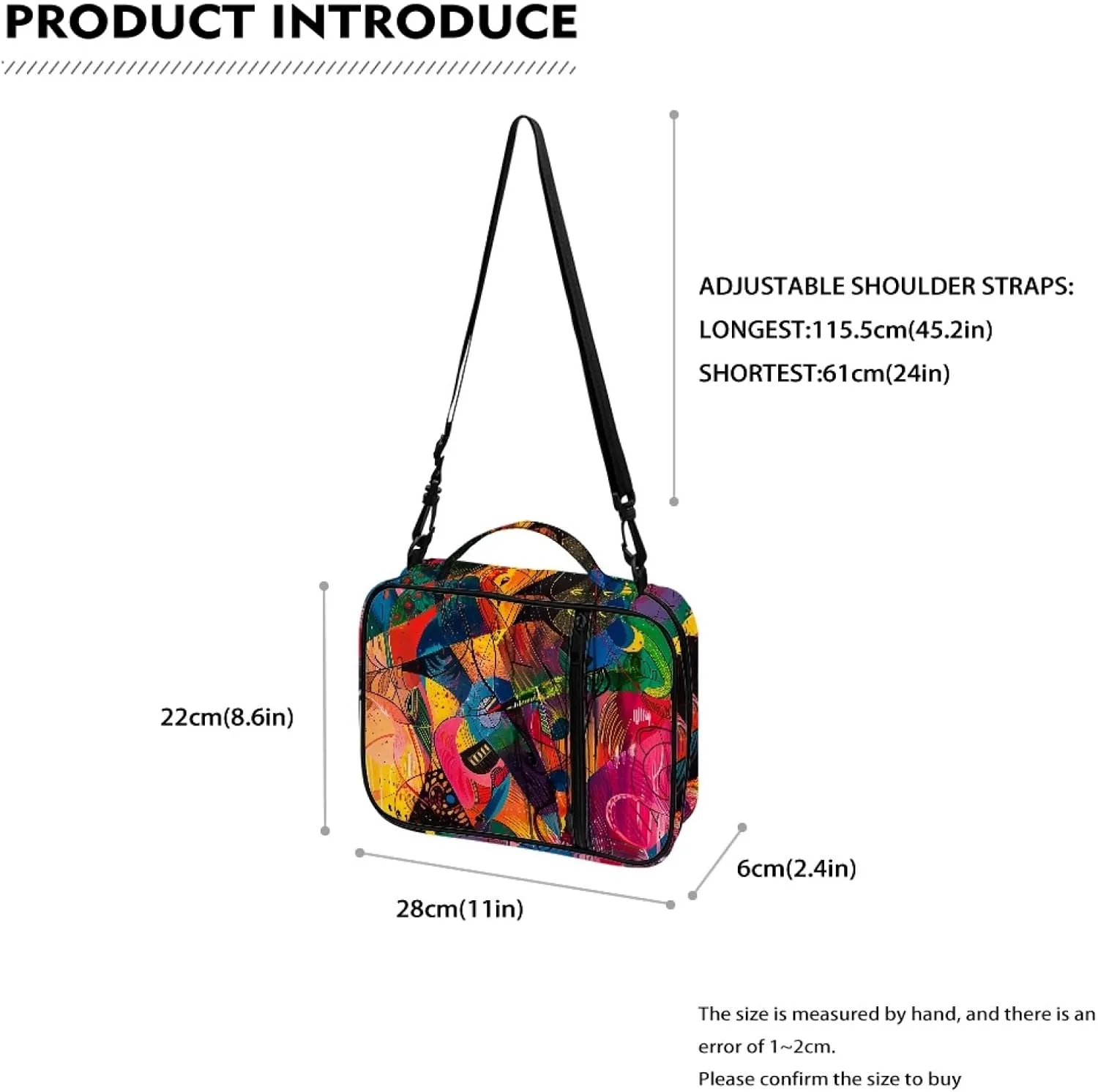 JooMeryer 3D Printed Bible Covers for Girls Bible Holder Case Tote Bag Crossbody Handbag Bible Church Bag,Art Abstract Painting
