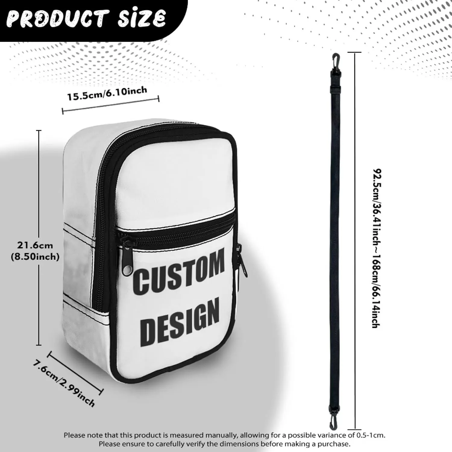 JoyLamoria Custom Women's Crossbody Bag Personalized Mini Crossbody Purse Multipurpose Crossbody Shoulder Bag Pouch Storage