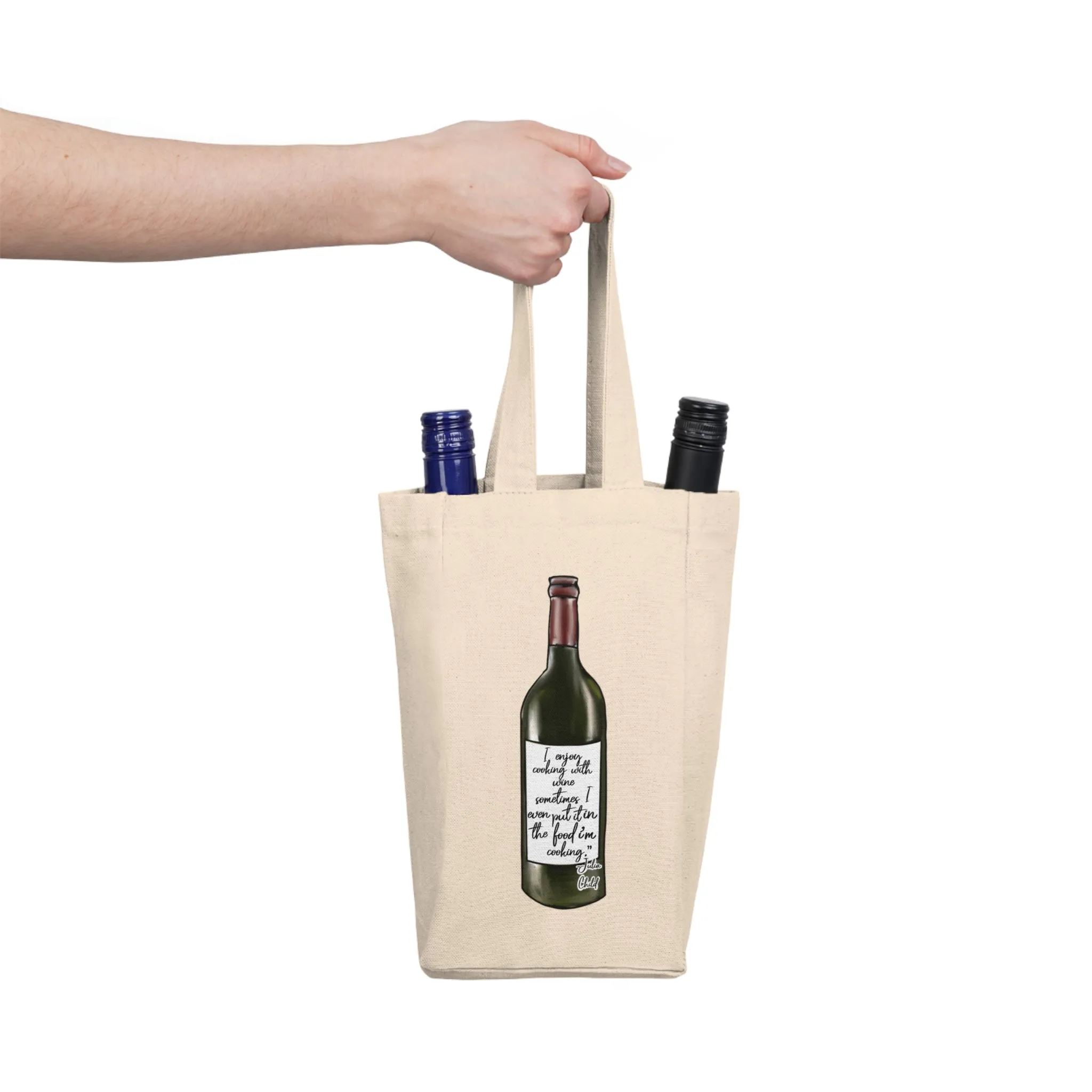 Julia Child Double Wine Tote Bag