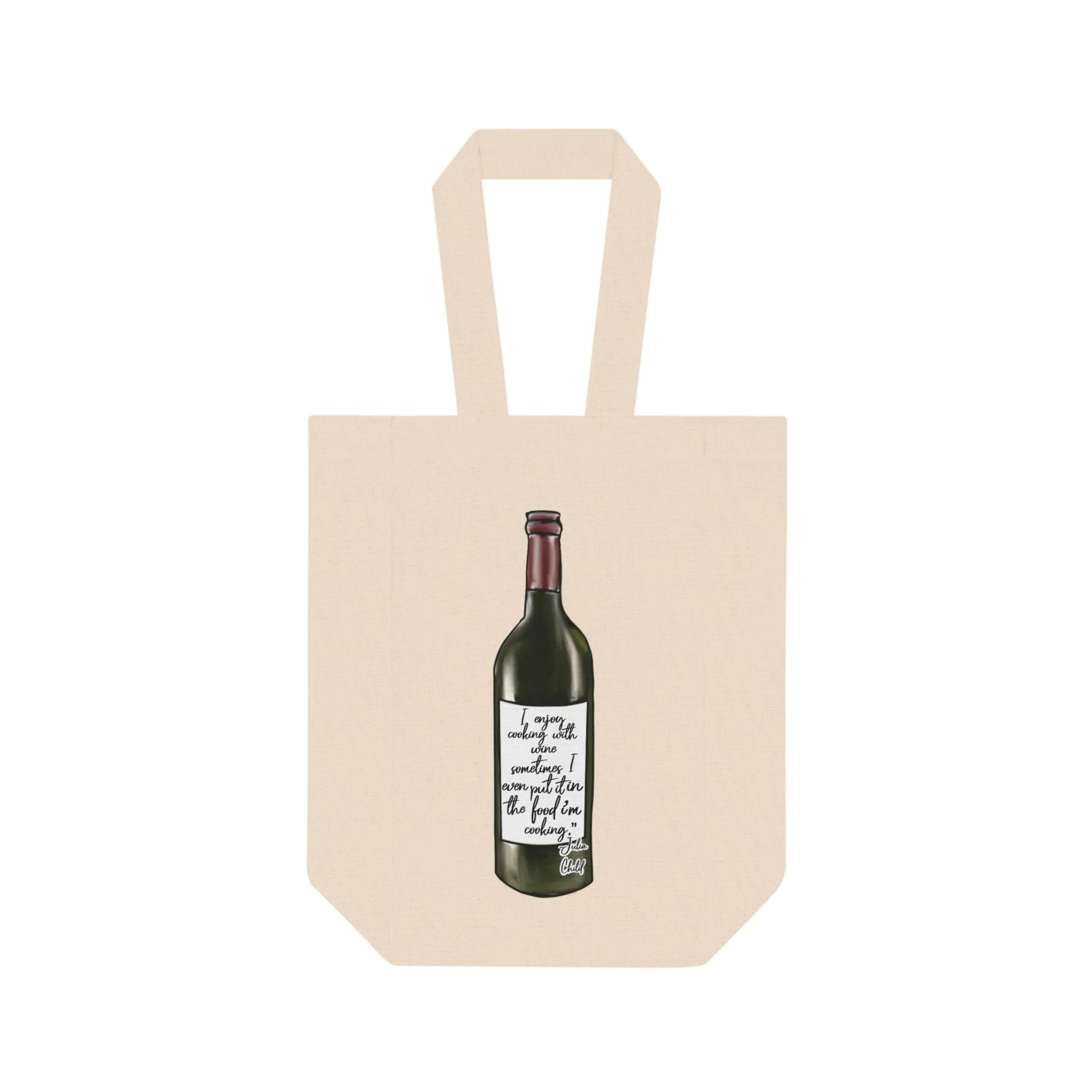 Julia Child Double Wine Tote Bag