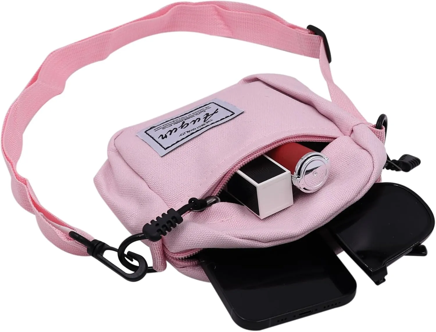 JUMISEE Fashion Canvas Crossbody Purse Small Cell Phone Bag Messenger Bag Handbag for Men Women Kids