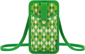JW PEI Aylin Canvas & Quinn Vegan Leather Cell Phone Crossbody Bag