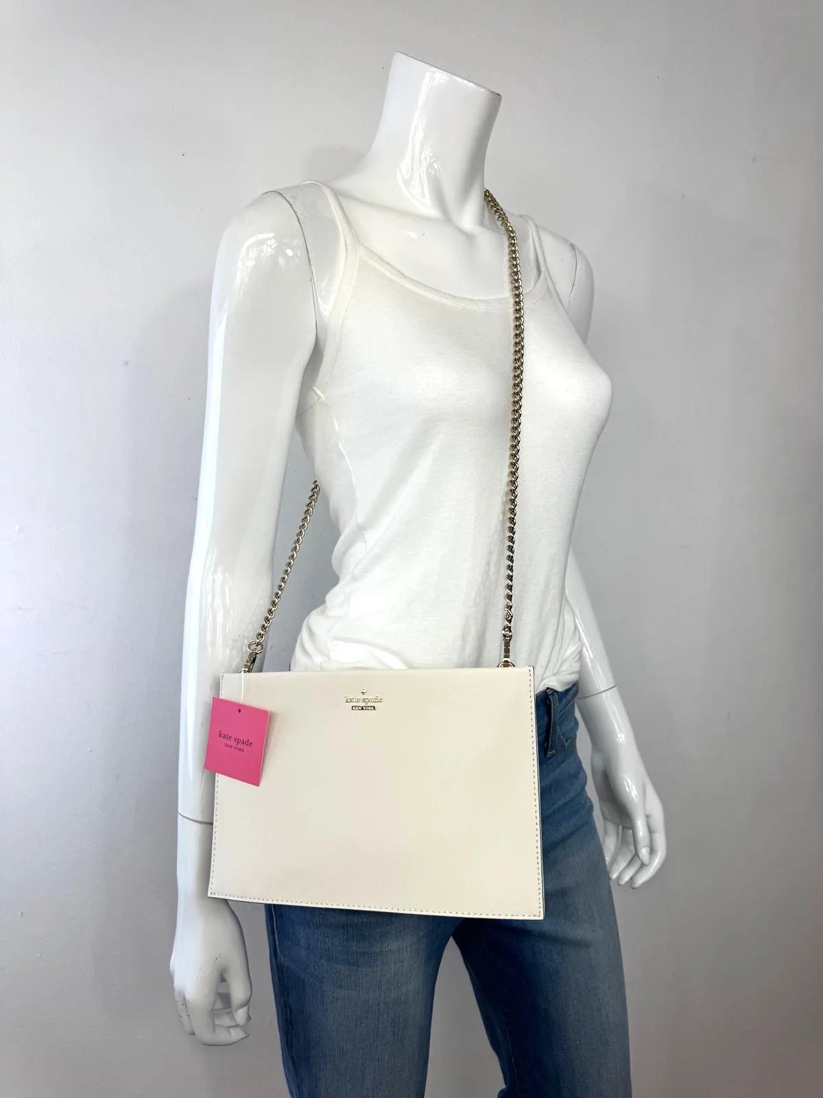 KATE SPADE NY LEATHER WALLET ON CHAIN