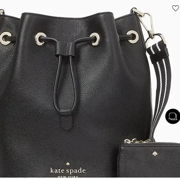 KATE SPADE ROSIE GRAINED LEATHER LARGE BUCKET BAG