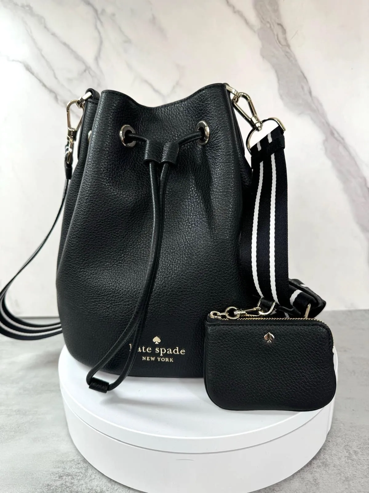 KATE SPADE ROSIE GRAINED LEATHER LARGE BUCKET BAG