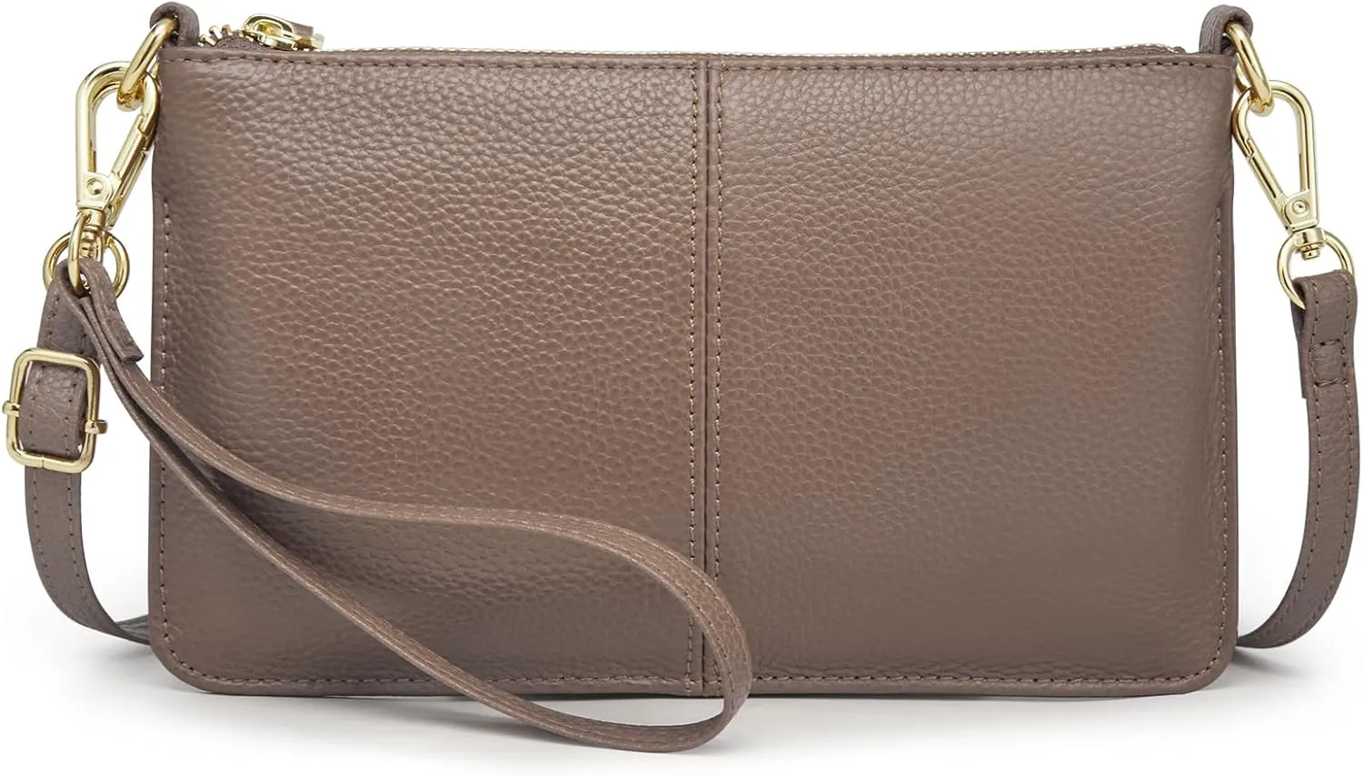 Kattee Leather Small Crossbody Shoulder Bags Purse for Women Trendy, Designer Handbag Pouch Clutch with Wristlet