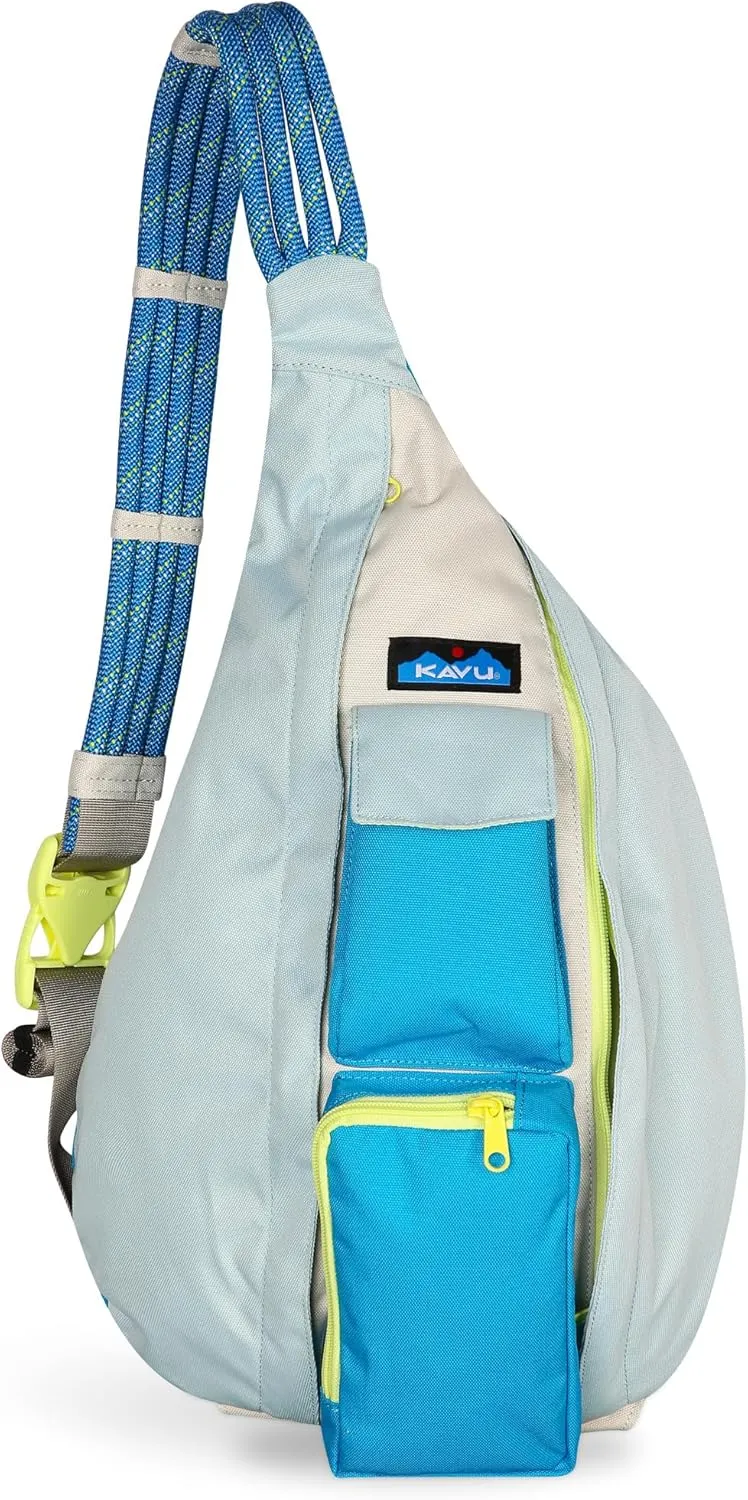 KAVU Original Rope Sling Bag Polyester Crossbody Backpack - Surf Block