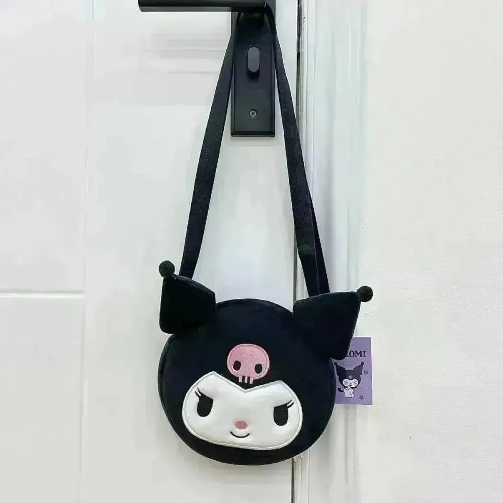 Kawaii Kuromi Plush Cross Body Bag