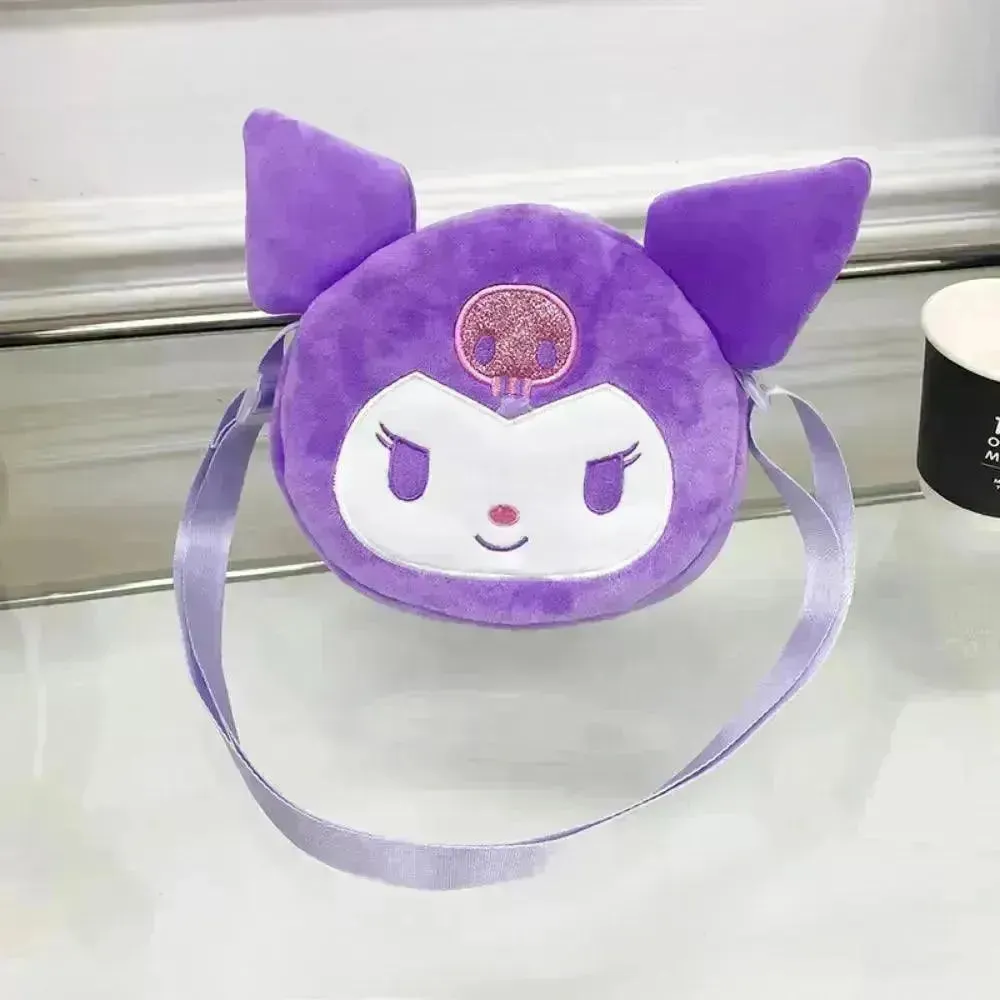 Kawaii Kuromi Plush Cross Body Bag