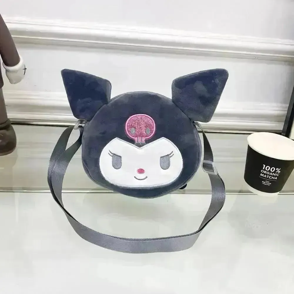 Kawaii Kuromi Plush Cross Body Bag