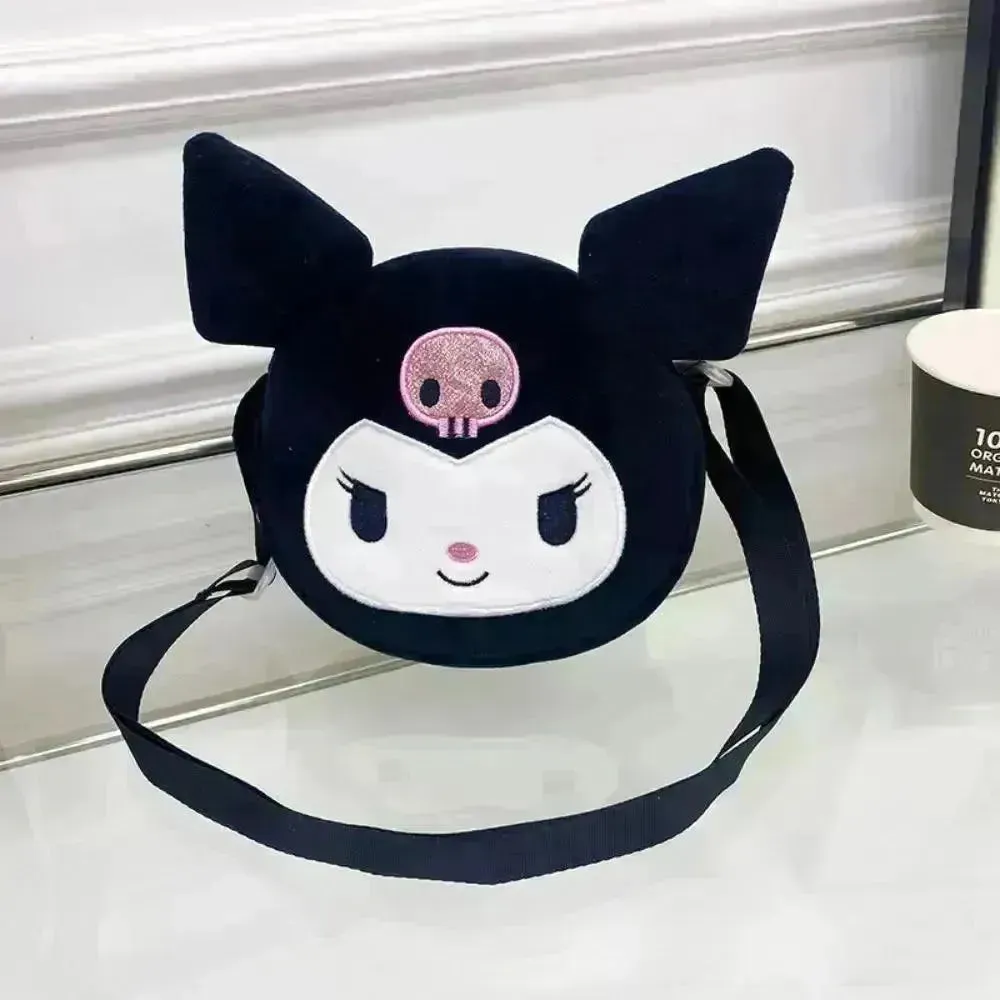 Kawaii Kuromi Plush Cross Body Bag