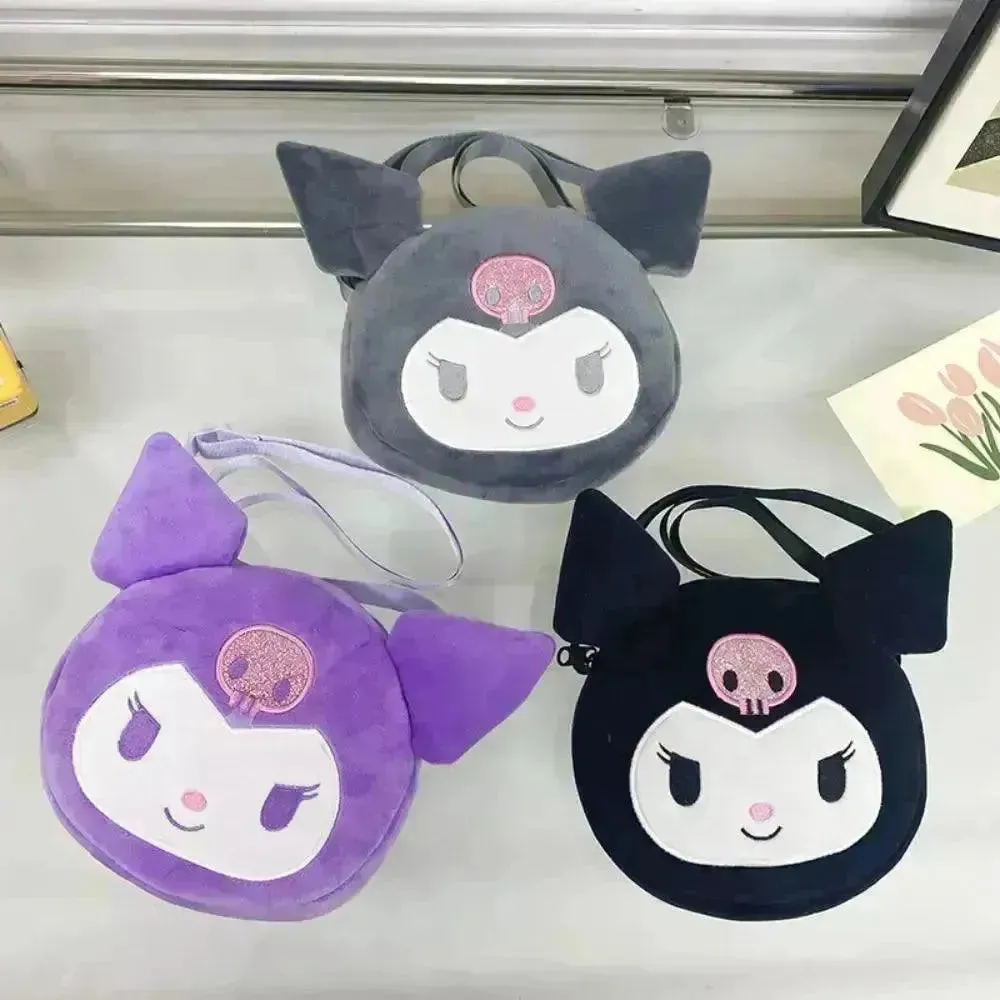 Kawaii Kuromi Plush Cross Body Bag