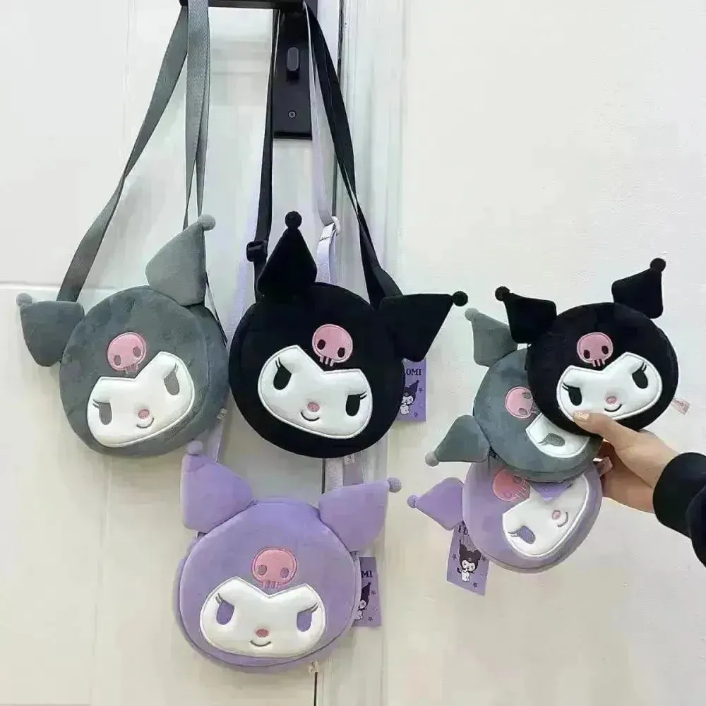 Kawaii Kuromi Plush Cross Body Bag