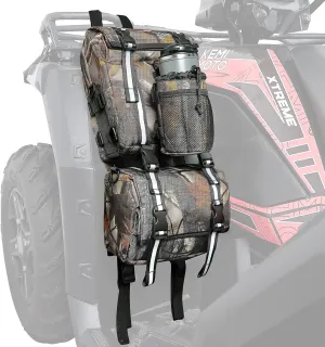 KEMIMOTO ATV Fender Bag, 130% Larger Water-resistance Rear Storage Bags With Drink Holder, Detachable ATV Gear Bag Compatible with Polaris Sportsman Scrambler FourTrax Can Am Grizzly Cfmoto Kawasaki
