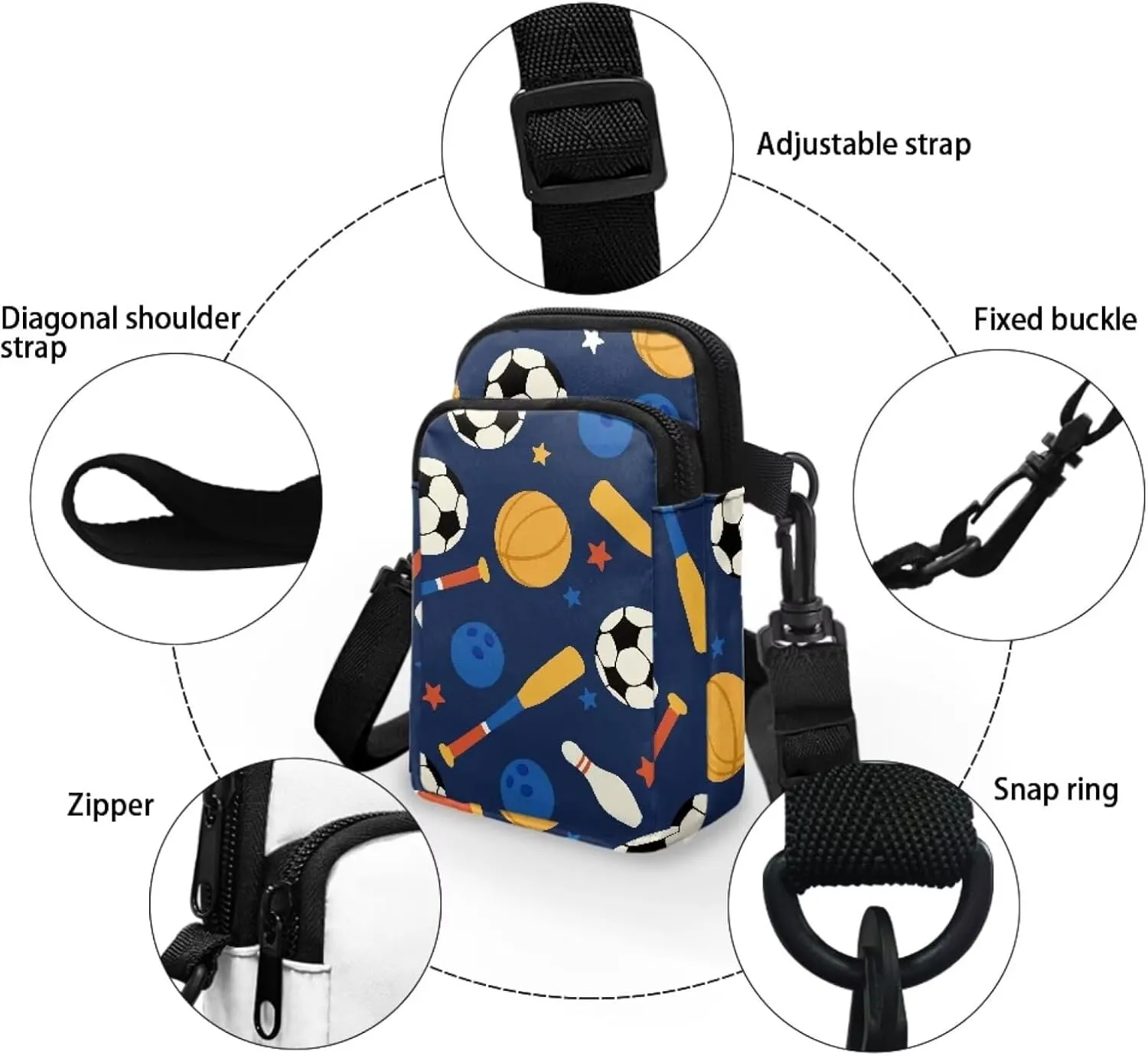 Kids Casual Travel Sport Crossbody Bags Women Teen Girls Messenger Bag Handbags