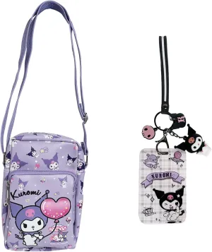 Kitty Cute Crossbody Bag Anime Zipper Cell Phone Purse Coin Wallets Shoulder Bag Travel Bag Candy Bag with Keychain