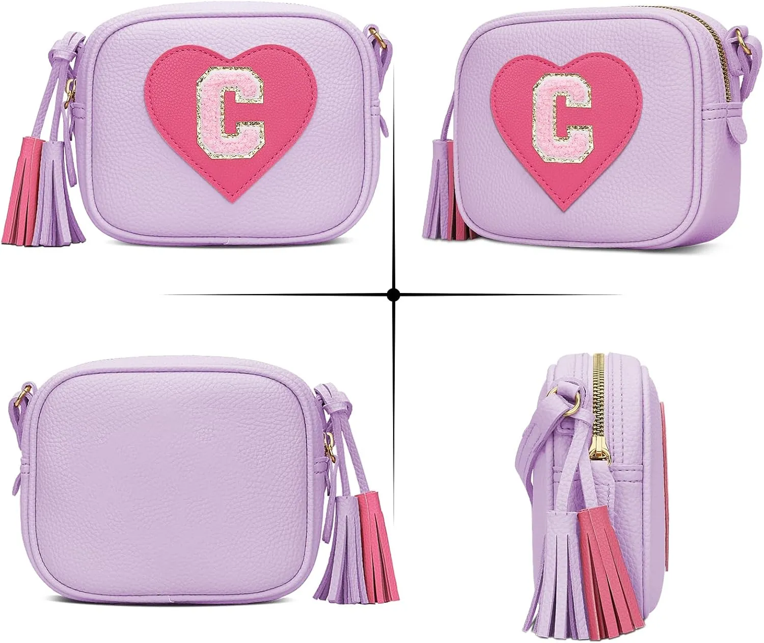 KKXIU 2 3 4 5 6 7 8 9 10 Year Old Girl Gift Kids Purse Toddler Wallet Crossbody Bag with Tassel