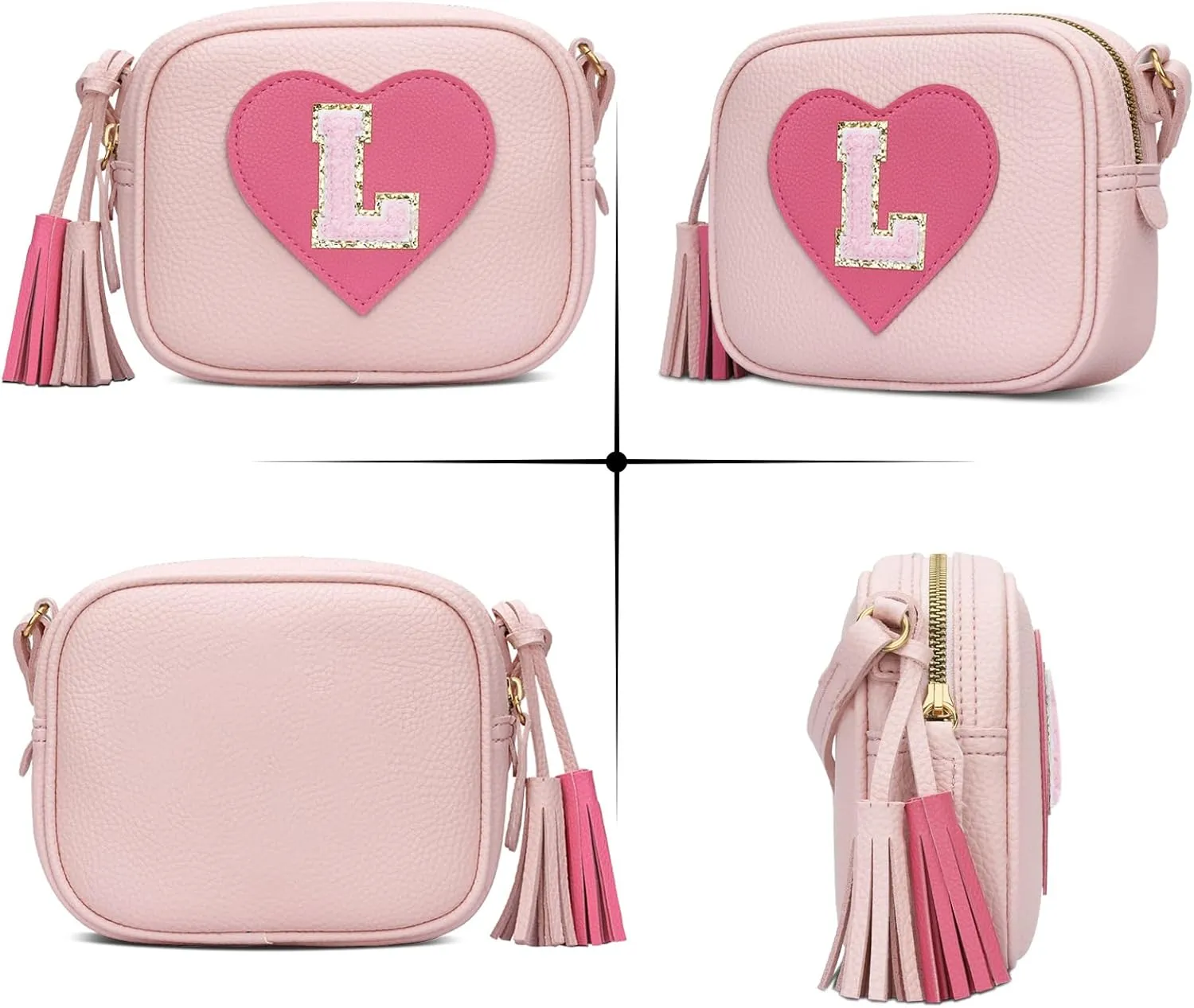 KKXIU 2 3 4 5 6 7 8 9 10 Year Old Girl Gift Kids Purse Toddler Wallet Crossbody Bag with Tassel