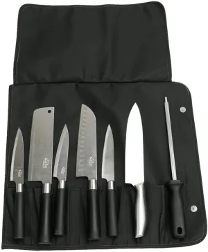 Knife Roll,Knife Bag,Knife Case, Chef Knife Bag,Portable Knife Roll Bag With 8 Slots Pockets, Snap Button Closure, Heavy Duty Knife Bags For Chefs Culinary Traveling- Knives not Included
