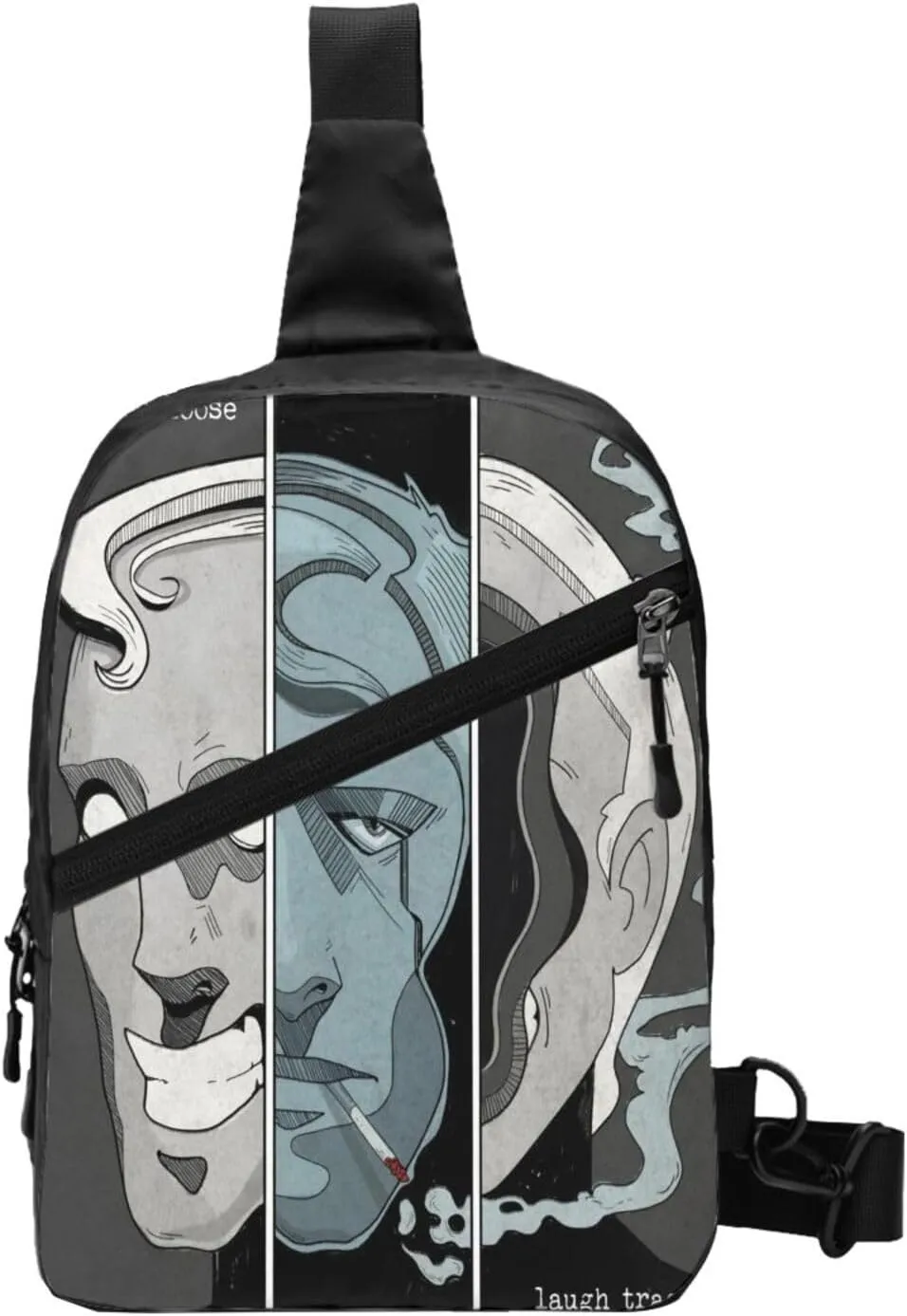 Knocked Music Loose Foldable Crossbody Sling Bags Shoulder Chest Backpack Lightweight Handbag for Cycling Hiking
