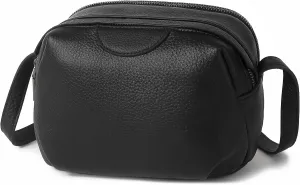 KOGTLA Women's Small Genuine Leather Crossbody Bags with Adjustable Strap, Anti-Theft Purses with Credit Card Slots