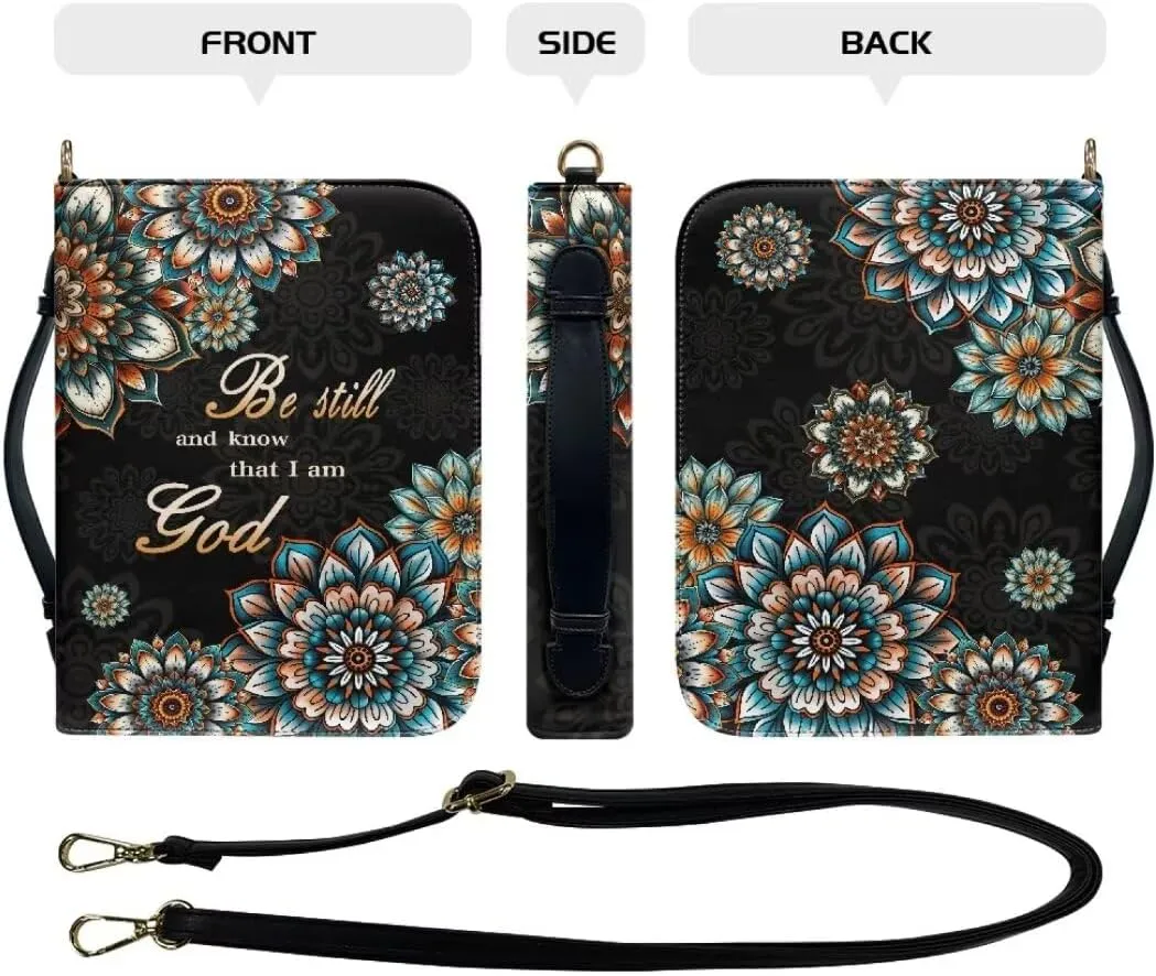 Kuiaobaty Bible Cover PU Leather Bible Carring Bag Crossbody Bible Protective Holder