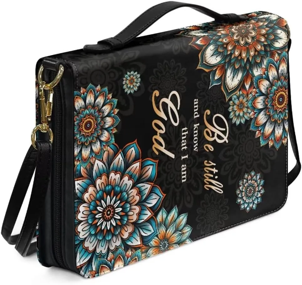 Kuiaobaty Bible Cover PU Leather Bible Carring Bag Crossbody Bible Protective Holder