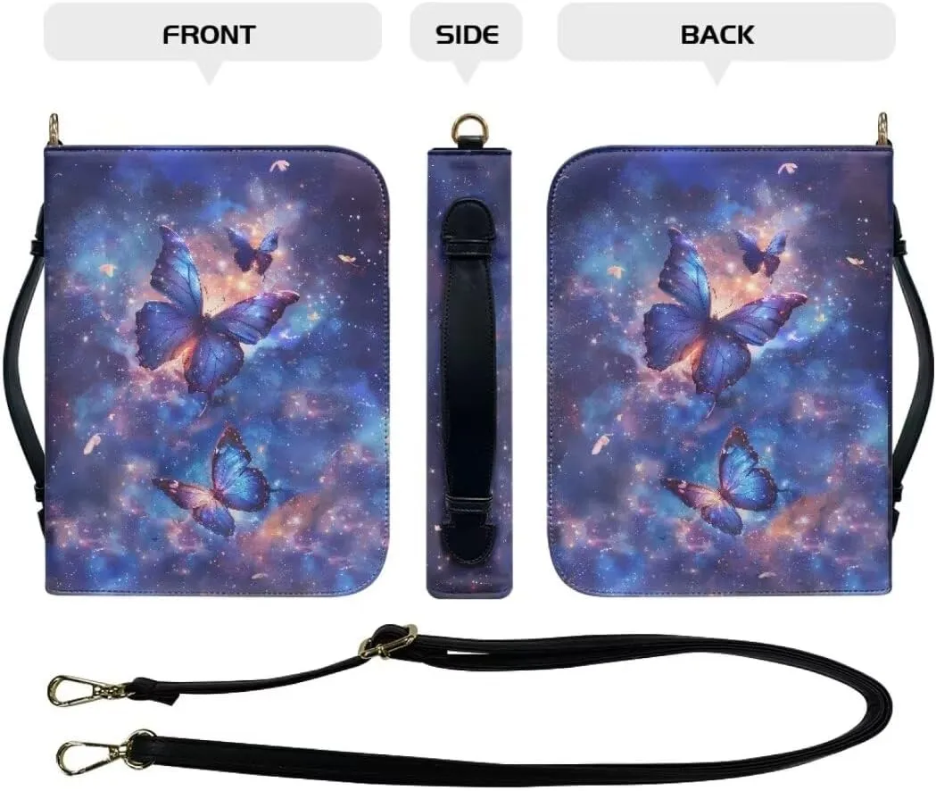 Kuiaobaty Bible Cover PU Leather Bible Carring Bag Crossbody Bible Protective Holder