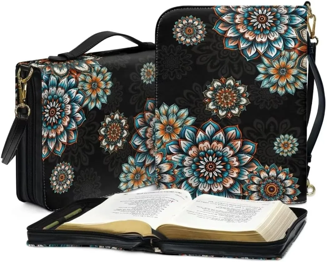 Kuiaobaty Bible Cover PU Leather Bible Carring Bag Crossbody Bible Protective Holder