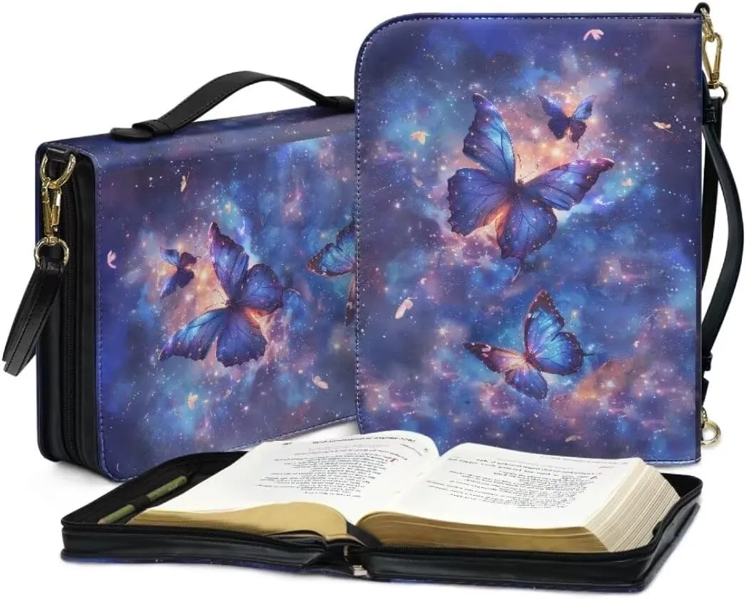 Kuiaobaty Bible Cover PU Leather Bible Carring Bag Crossbody Bible Protective Holder