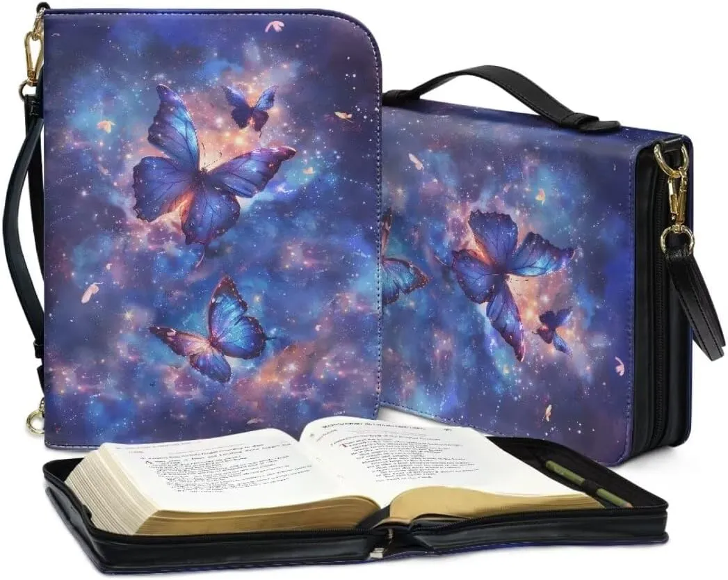 Kuiaobaty Bible Cover PU Leather Bible Carring Bag Crossbody Bible Protective Holder