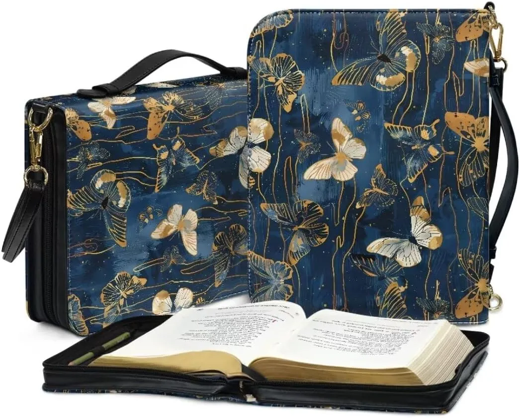 Kuiaobaty Bible Cover PU Leather Bible Carring Bag Crossbody Bible Protective Holder