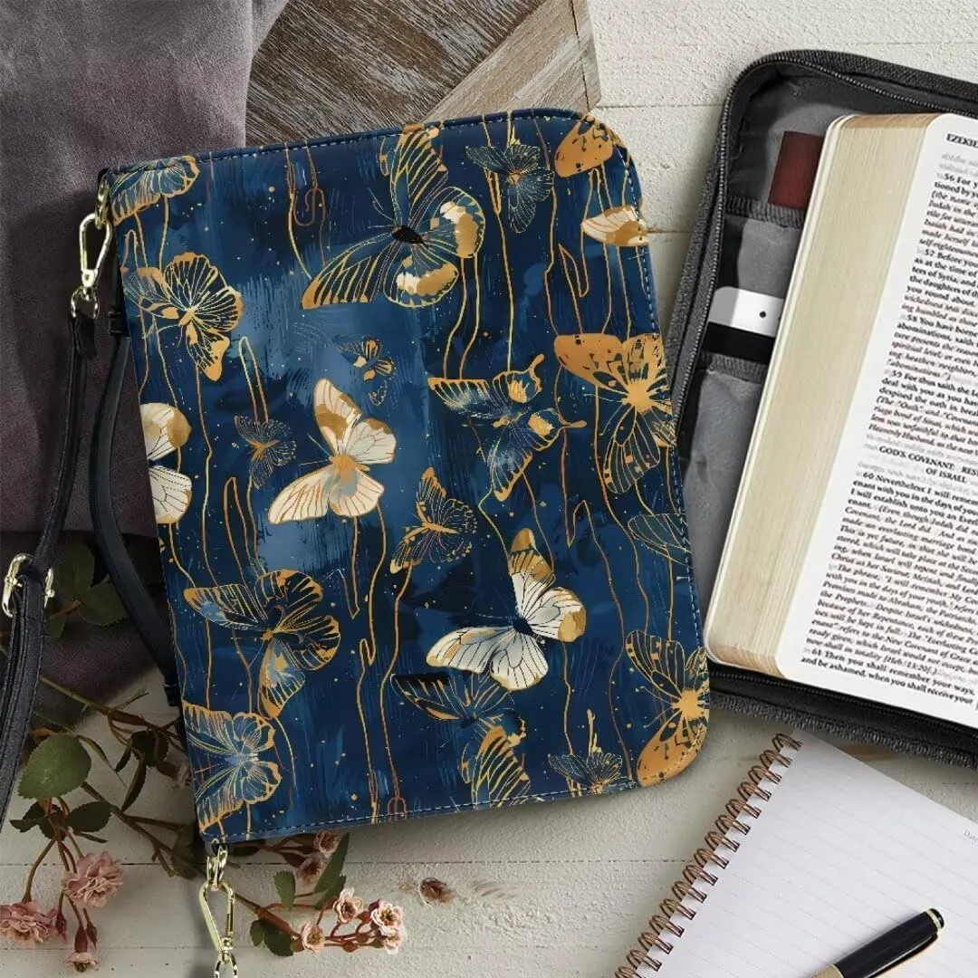 Kuiaobaty Bible Cover PU Leather Bible Carring Bag Crossbody Bible Protective Holder
