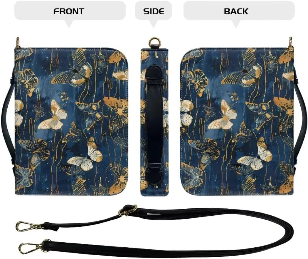 Kuiaobaty Bible Cover PU Leather Bible Carring Bag Crossbody Bible Protective Holder