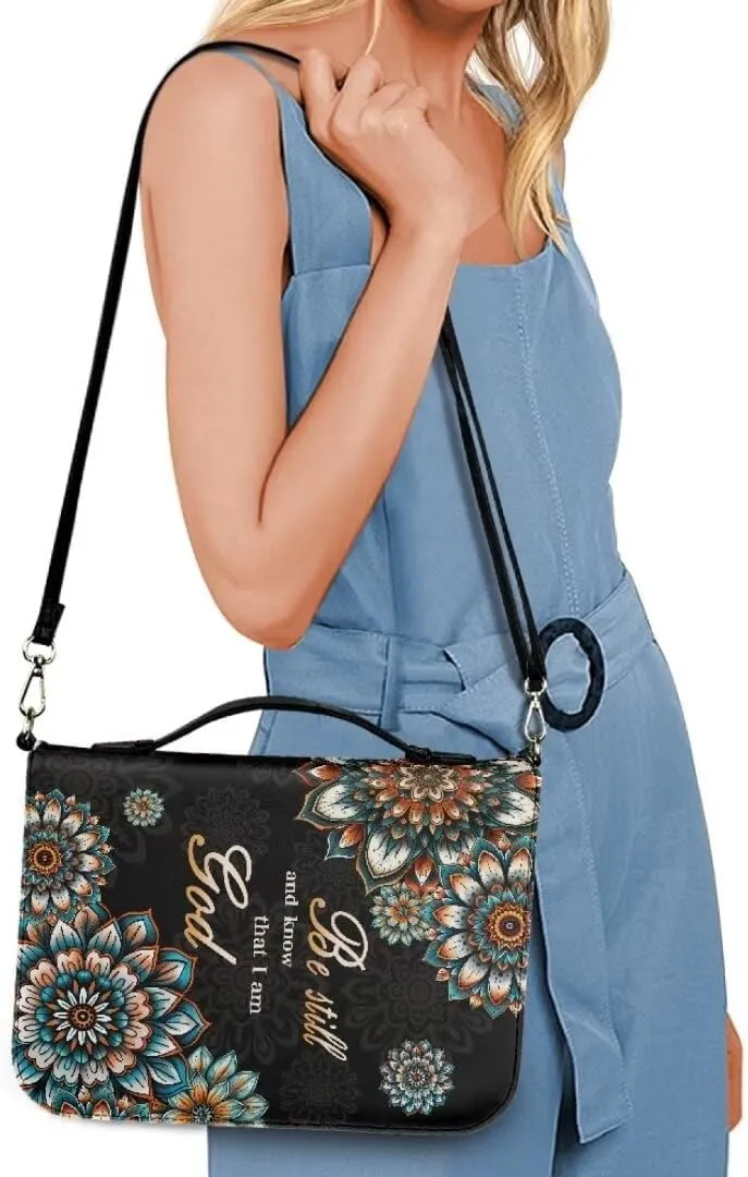 Kuiaobaty Bible Cover PU Leather Bible Carring Bag Crossbody Bible Protective Holder