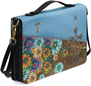 Kuiaobaty Bible Cover PU Leather Bible Carring Bag Crossbody Bible Protective Holder