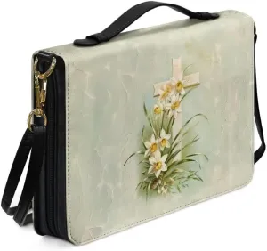 Kuiaobaty Bible Cover PU Leather Bible Carring Bag Crossbody Bible Protective Holder