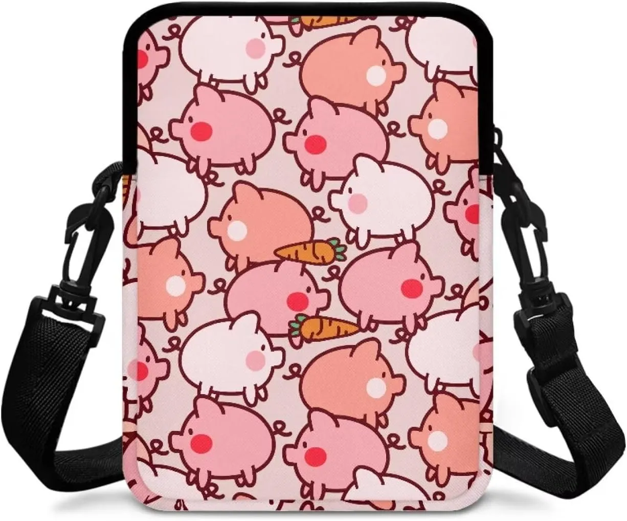 Kuiaobaty Crossbody Bag Sling Purse for Women Men Kids Cell Phone Holder Zipper Closure with Removable Adjustable Strap
