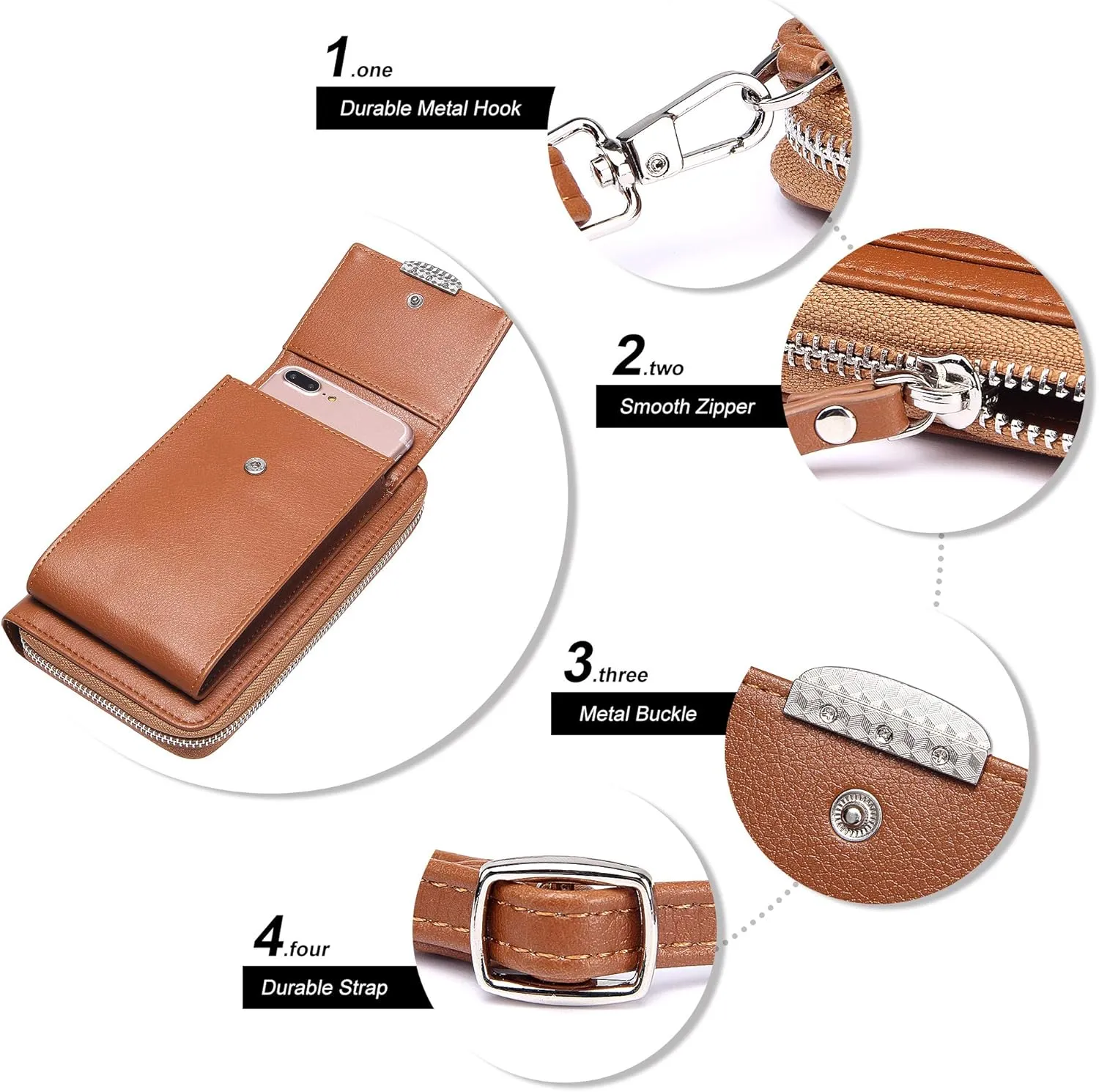 KUKOO Small Crossbody Bag Cell Phone Purse Wallet with Credit Card Slots for Women