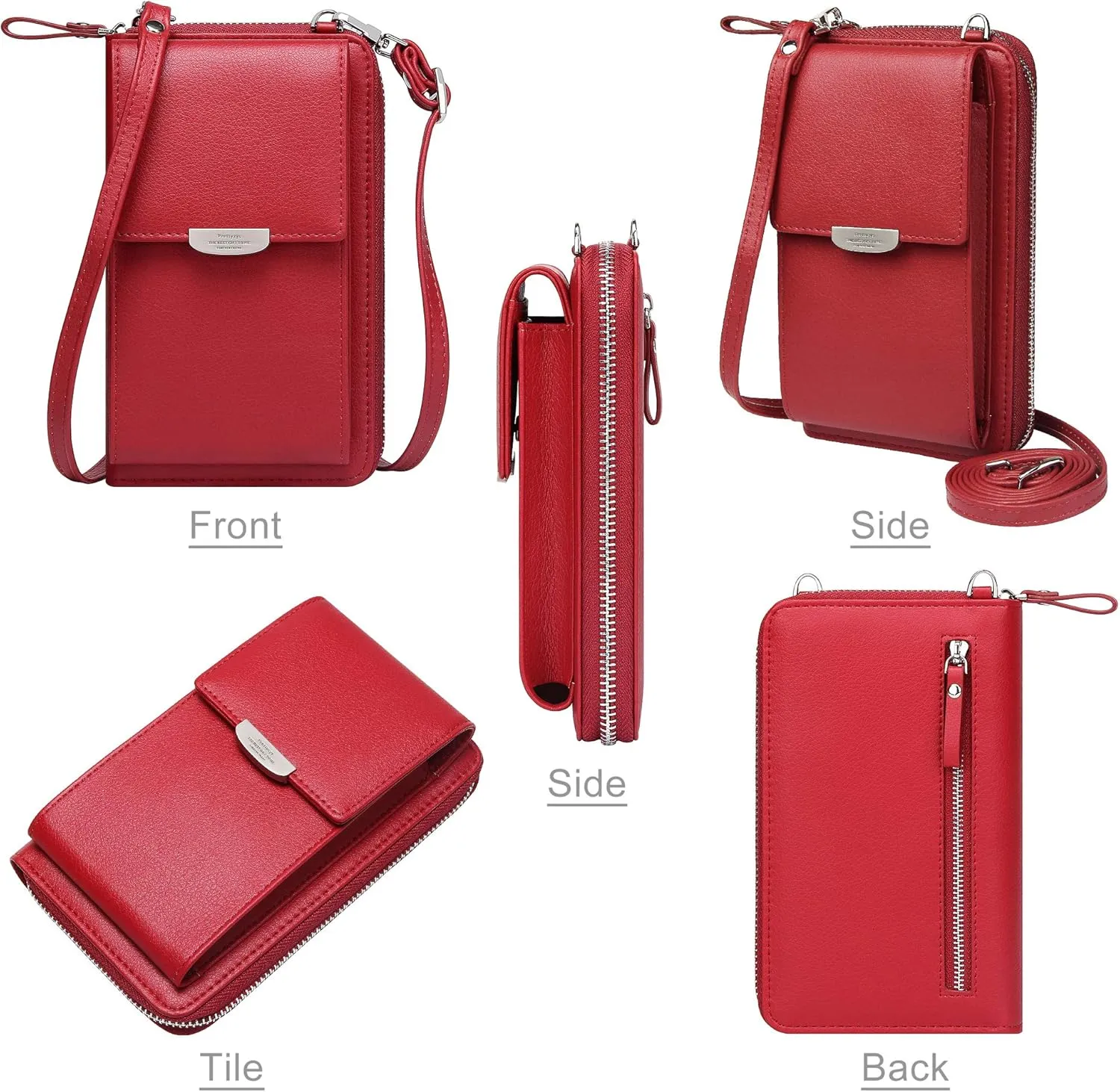 KUKOO Small Crossbody Bag Cell Phone Purse Wallet with Credit Card Slots for Women