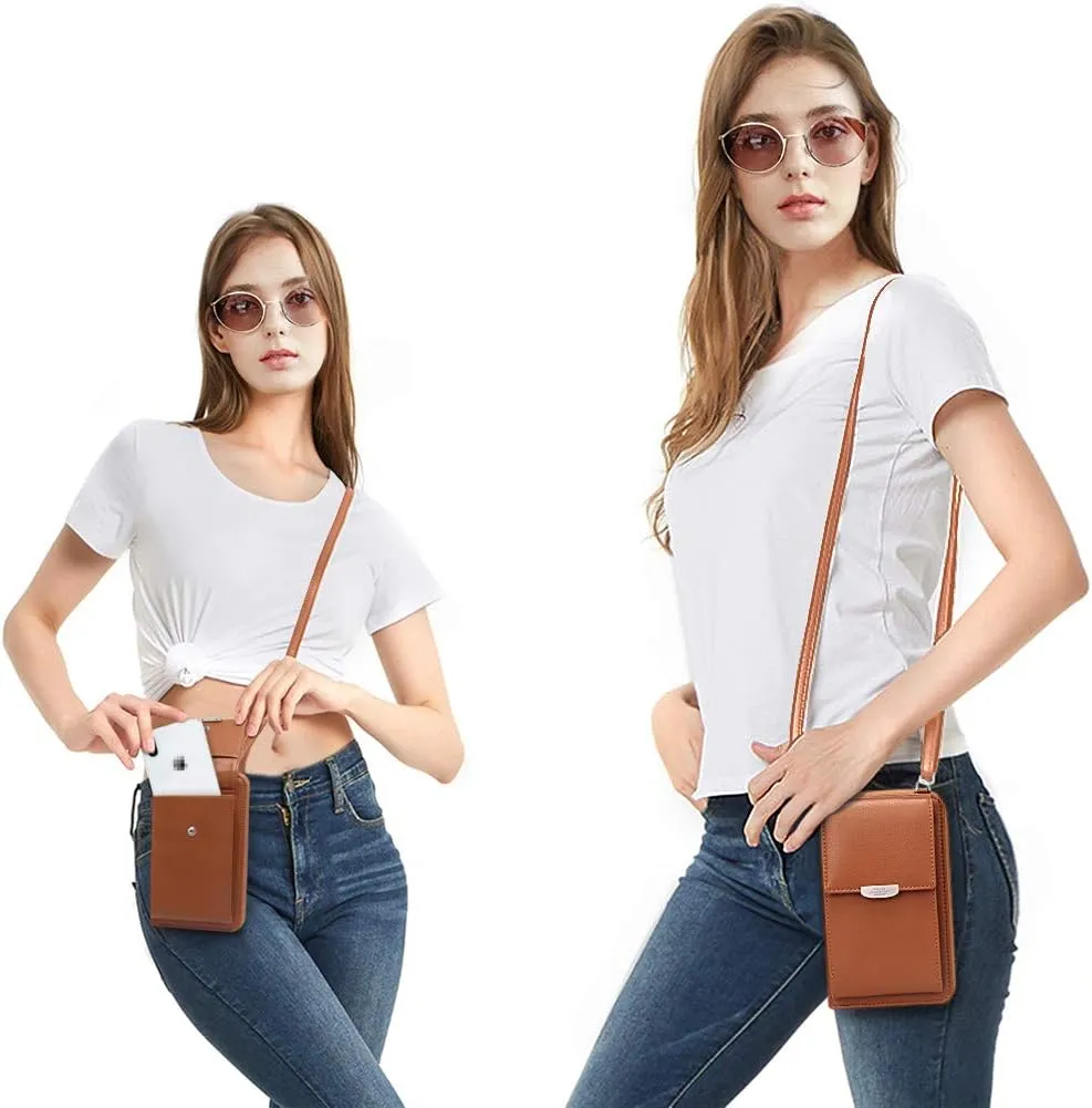 KUKOO Small Crossbody Bag Cell Phone Purse Wallet with Credit Card Slots for Women