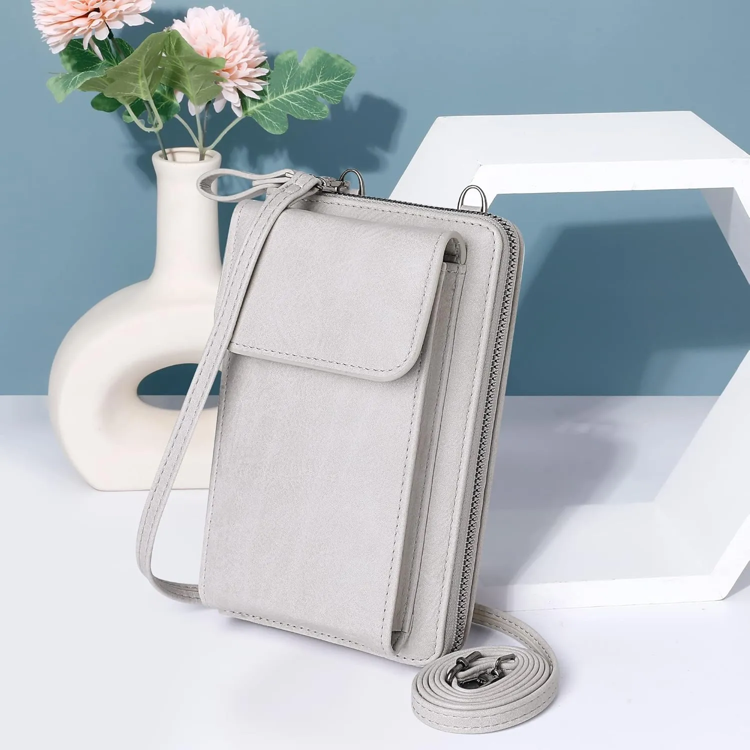 KUKOO Small Crossbody Bags for Women PU Leather Cell Phone Purse Wallet with Credit Card Slots