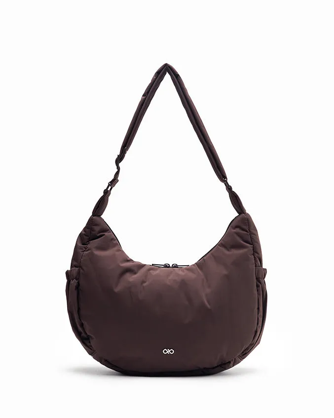 L POSH CRESCENT BAG IN CHOCO