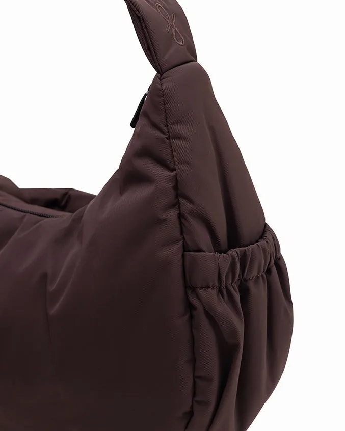 L POSH CRESCENT BAG IN CHOCO
